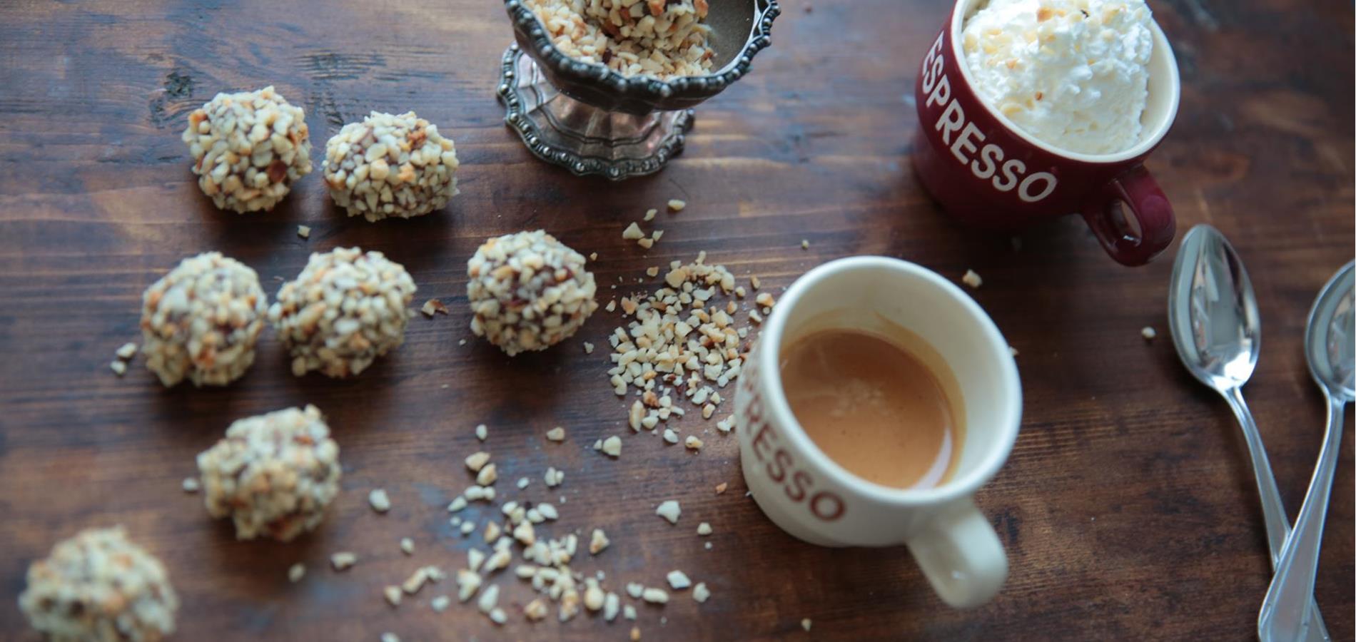 Home-made hazelnut praline