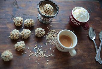 Home-made hazelnut praline