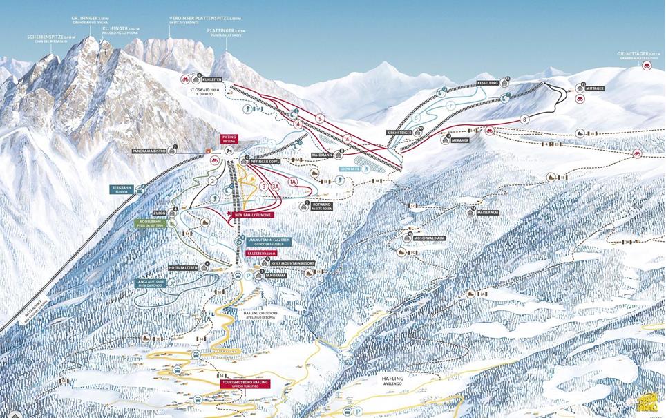 Skifahren-Pistenplan-Hafling-Voeran-Meran2000