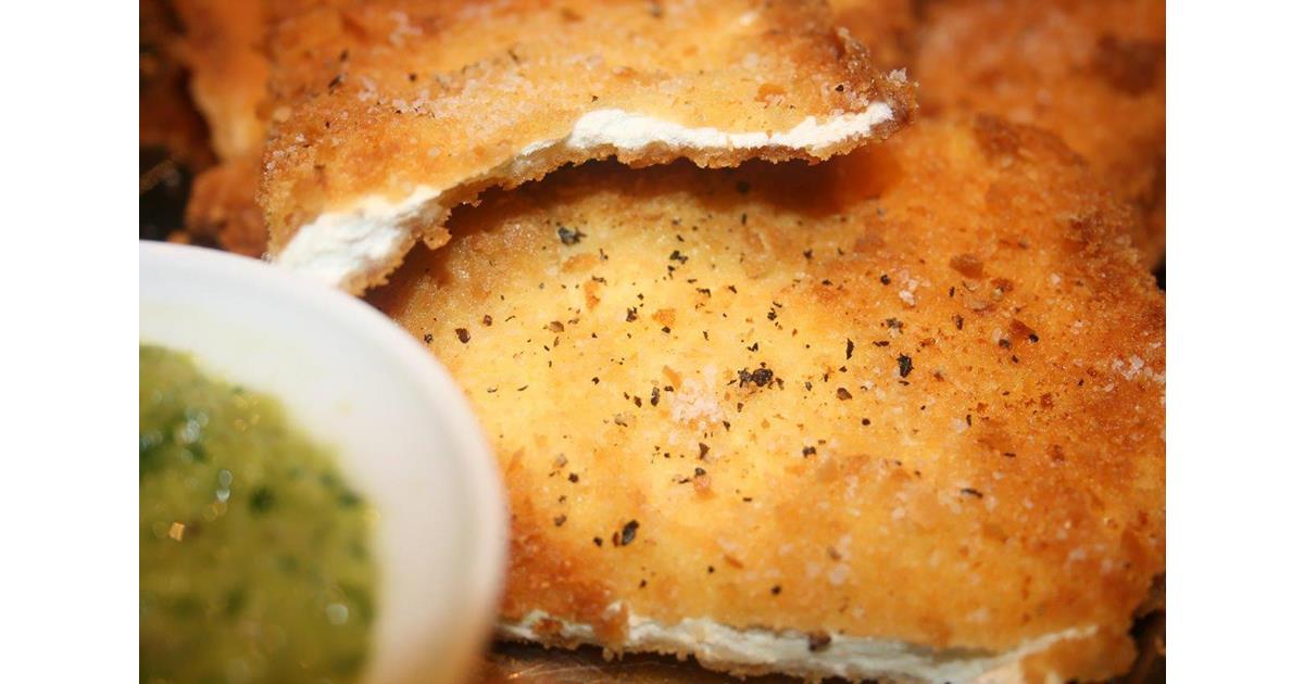Recipes Baked Giant Puffball mushroom with Italian salsa verde