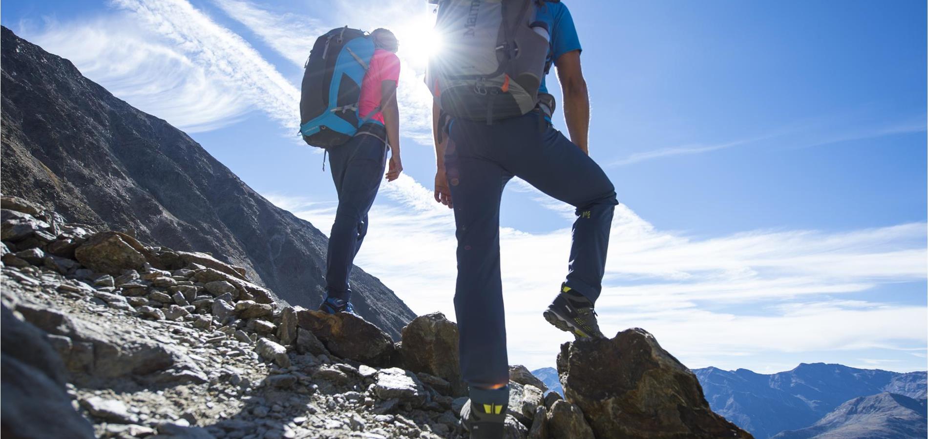 Mountain hiking in Schnalstal Valley