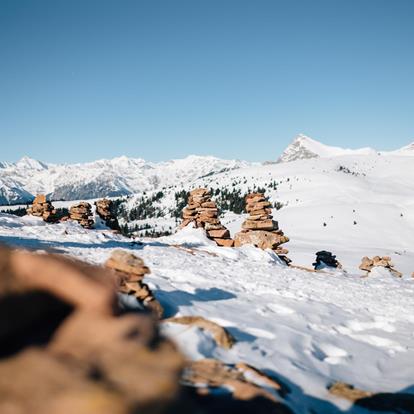 Stoanernen Mandln boven Vöran en Hafling