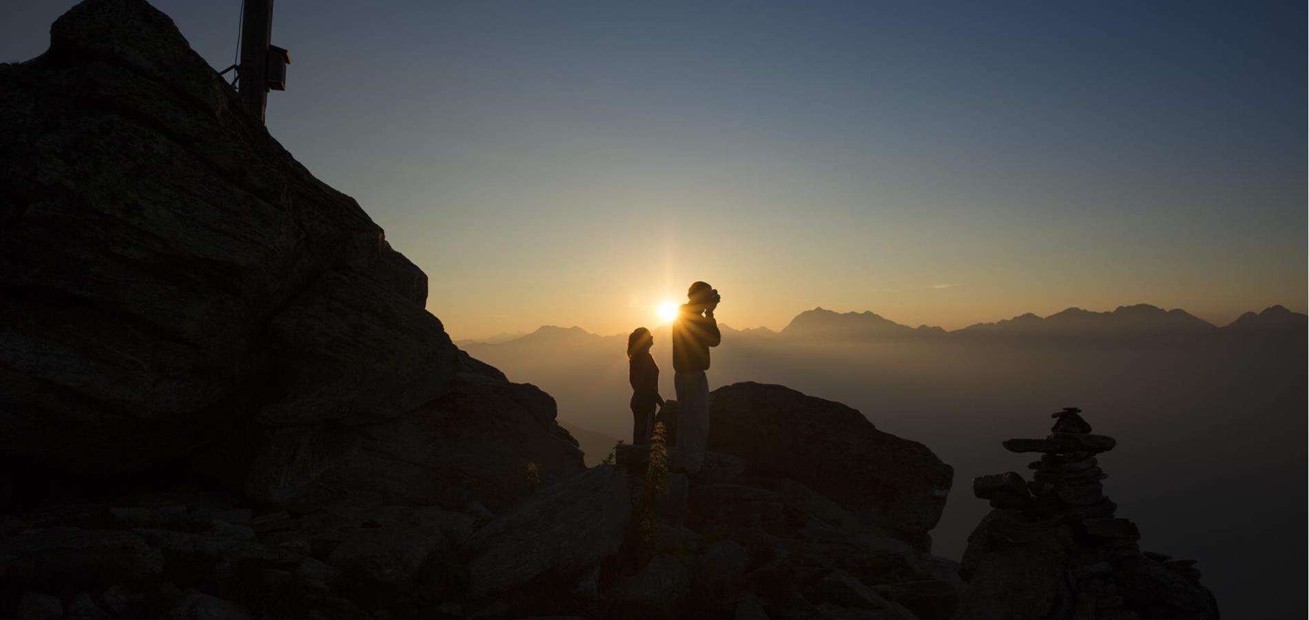 Sunrise High Up in the Mountain