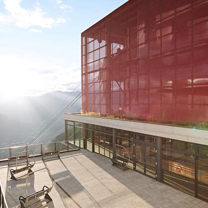 Intresting architecture - the mountain station of the Meran 2000 funicular