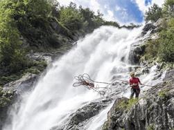 Abseiling at Partschins Waterfall