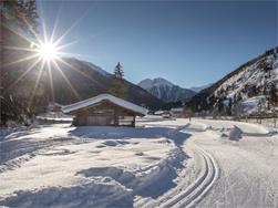 Cross-Country Skiing in the Ultental Valley