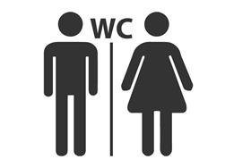 Öffentliche Toilette in Moos