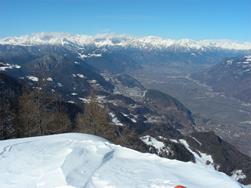 Winter hike from San Felice (1270 m) to Monte Macaion/Gantkofel (1865 m)