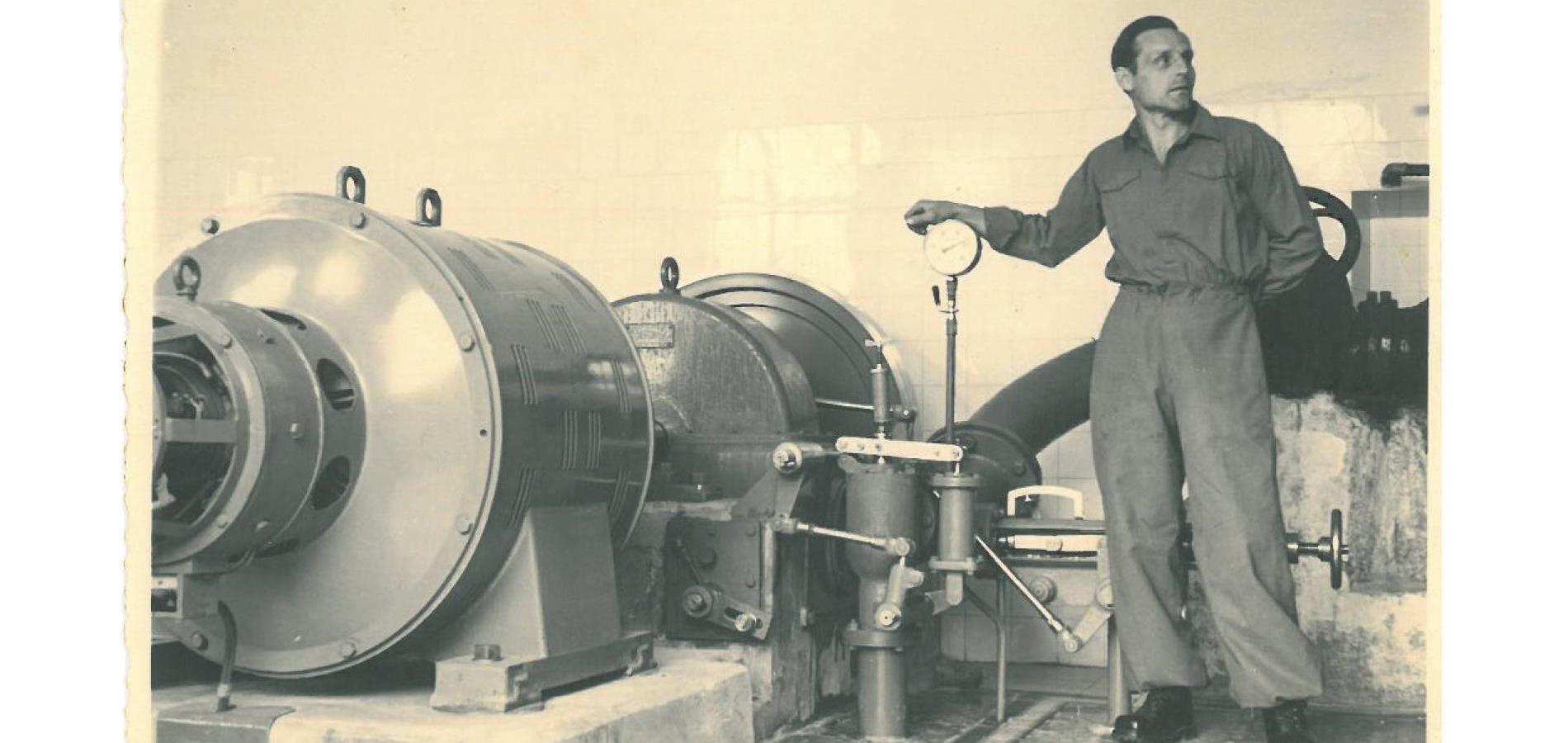 Anno 1950: wie einst die Arbeit im Kraftwerk Wasserfall war