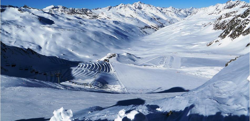 L' area sciistica del ghiacciaio della Val Senales