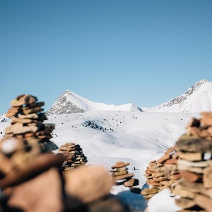 Stoanernen Mandln boven Vöran en Hafling